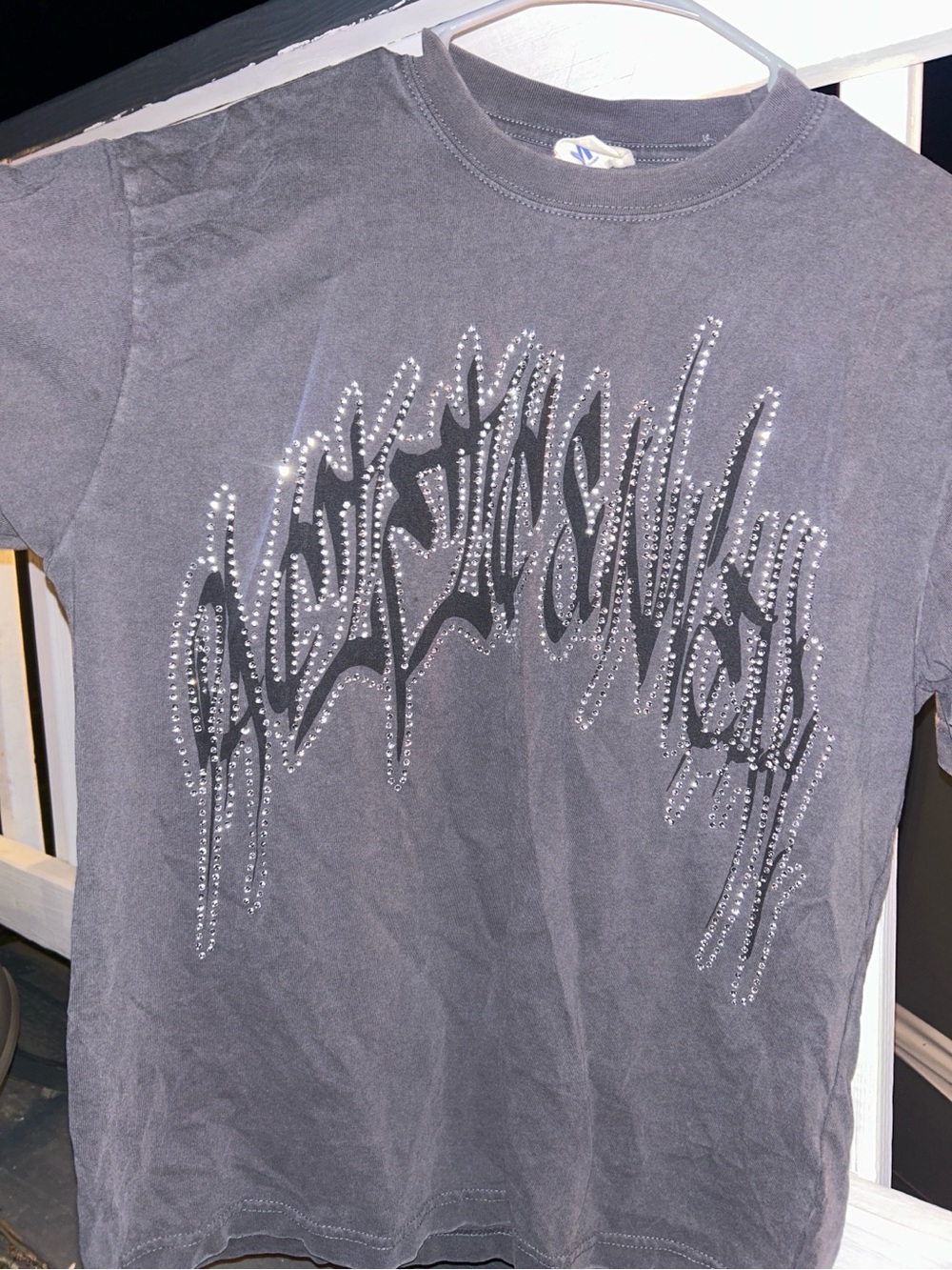 PacSun Gray Tee with Studded Drip Graphic